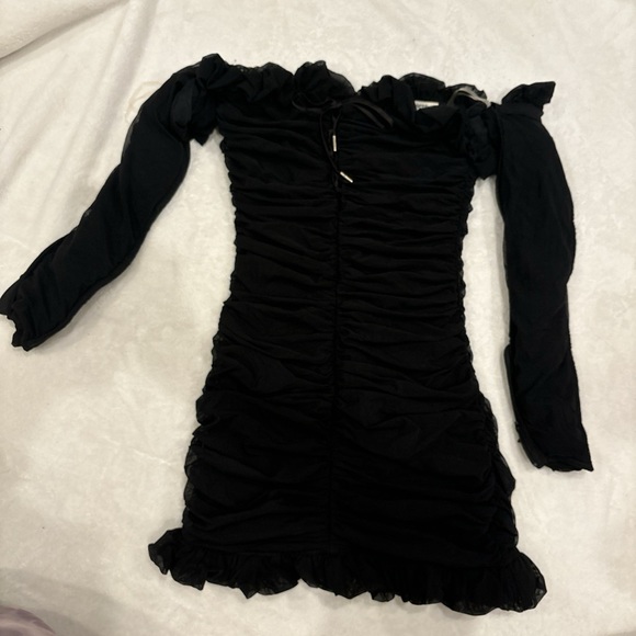 House of CB ruched long sleeve dress - Picture 2 of 5